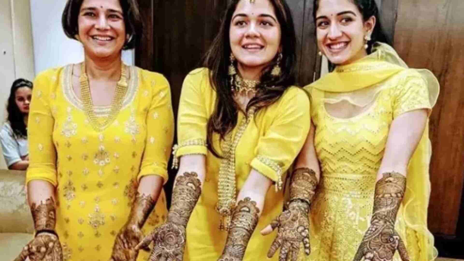 Radhika Merchant With Her Sister & Mother (Credit: Bollywood Shadis)