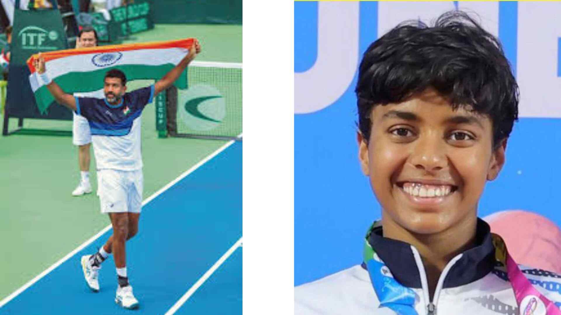 Rohan Bopanna (L), Dhinidhi Desinghu (R)