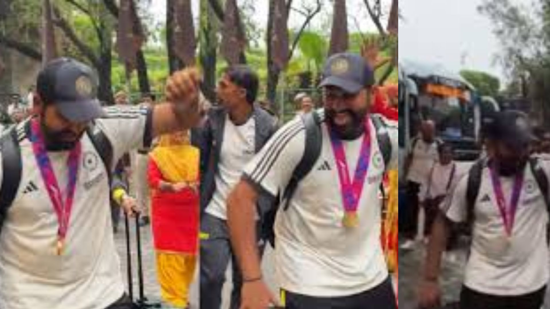 Captain Rohit Sharma Dances in Celebratory Mood Outside Hotel in New Delhi