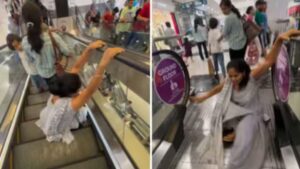 Watch: Woman’s Escalator Struggle Caught On Camera, Sparks Online Criticism