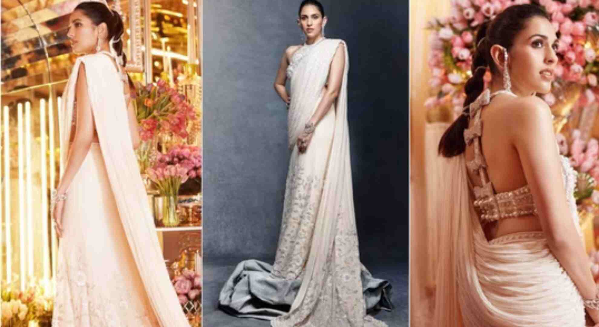 Shloka Mehta Wows in Saree at Ambani-Merchant Sangeet