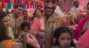 Ziva Dhoni’s Adorable Dessert Moment at the Ambani Wedding