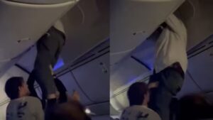 Watch: Passenger Rescued From Overhead Bin As Turbulence Hits Air Europa Flight