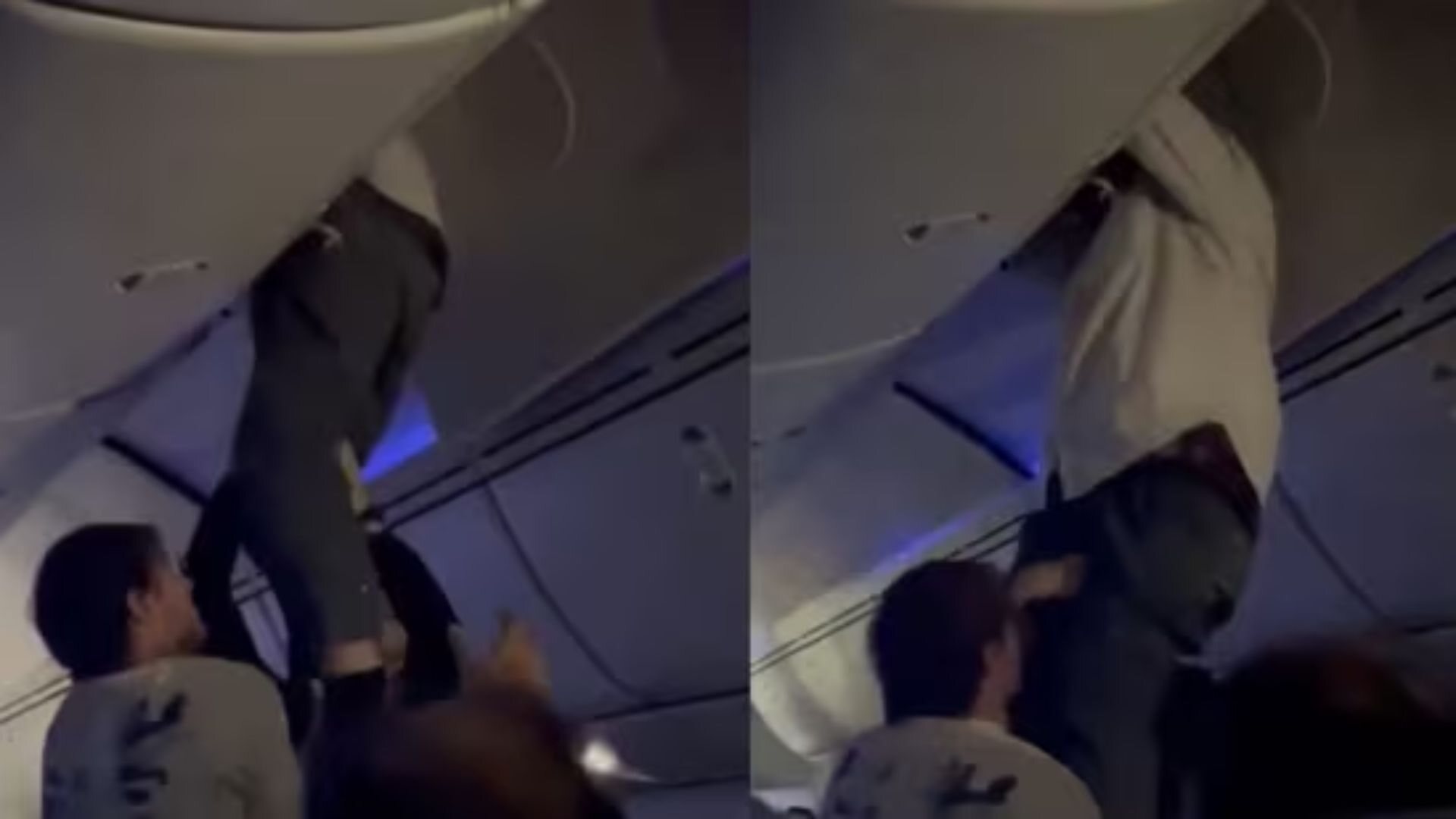 Watch: Passenger Rescued From Overhead Bin As Turbulence Hits Air Europa Flight