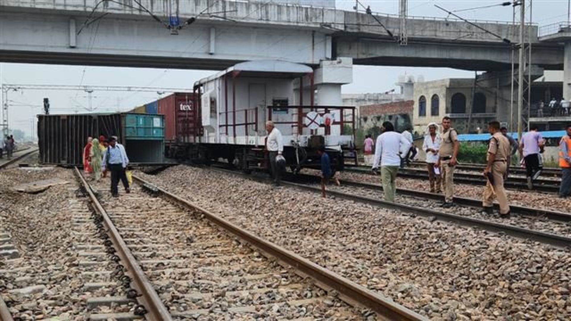 Watch: 8 Containers Fall Off Goods Train, Disrupting Delhi-Ambala Rail Route