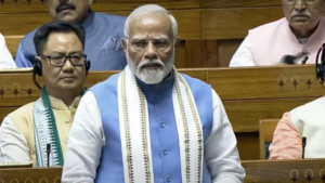 Watch: PM Modi Enacts ‘Mausiji’ From Sholay During Parliament Address