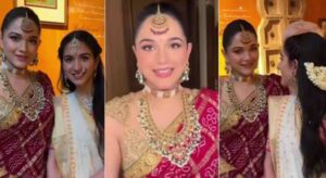 Anjali Merchant’s Traditional Glamour Shines at Graha Shanti Puja