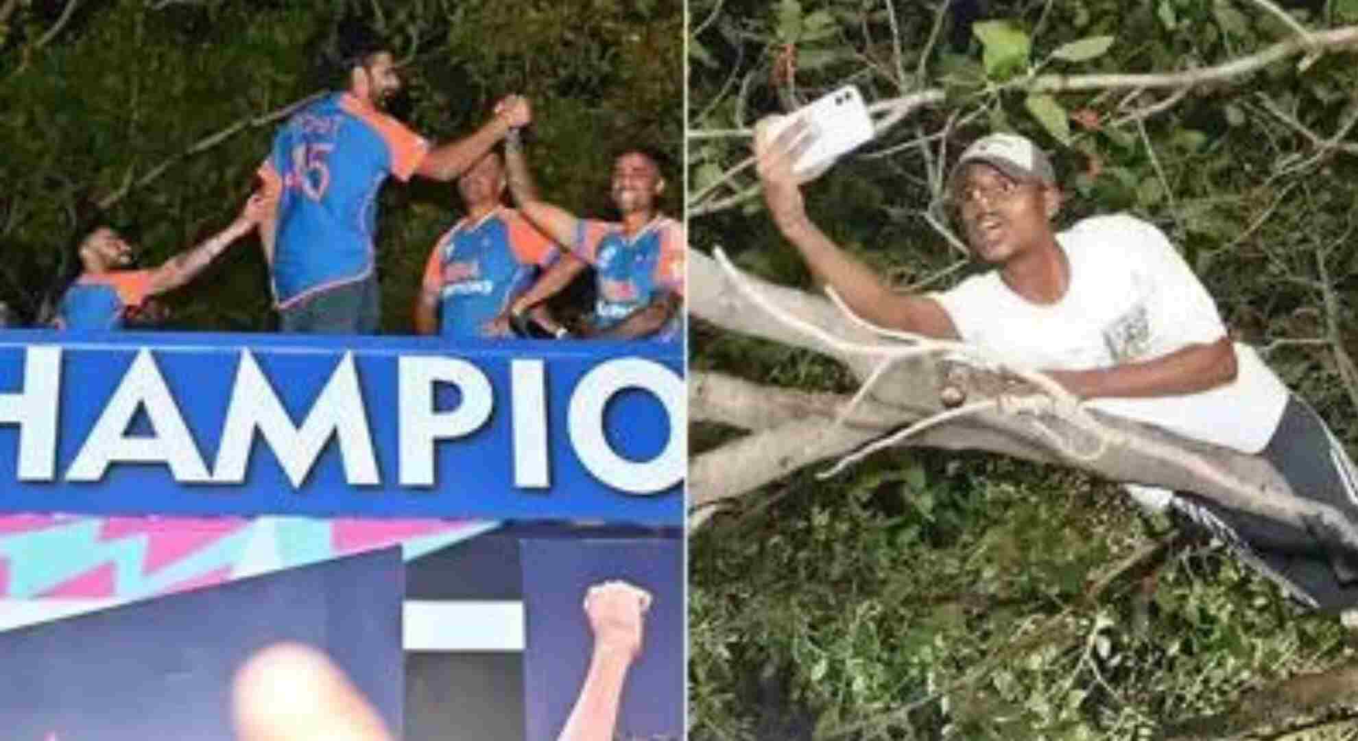 Virat Kohli and Rohit Sharma's Playful Encounter with 'Fan on a Tree' at India's T20 World Cup Victory Parade