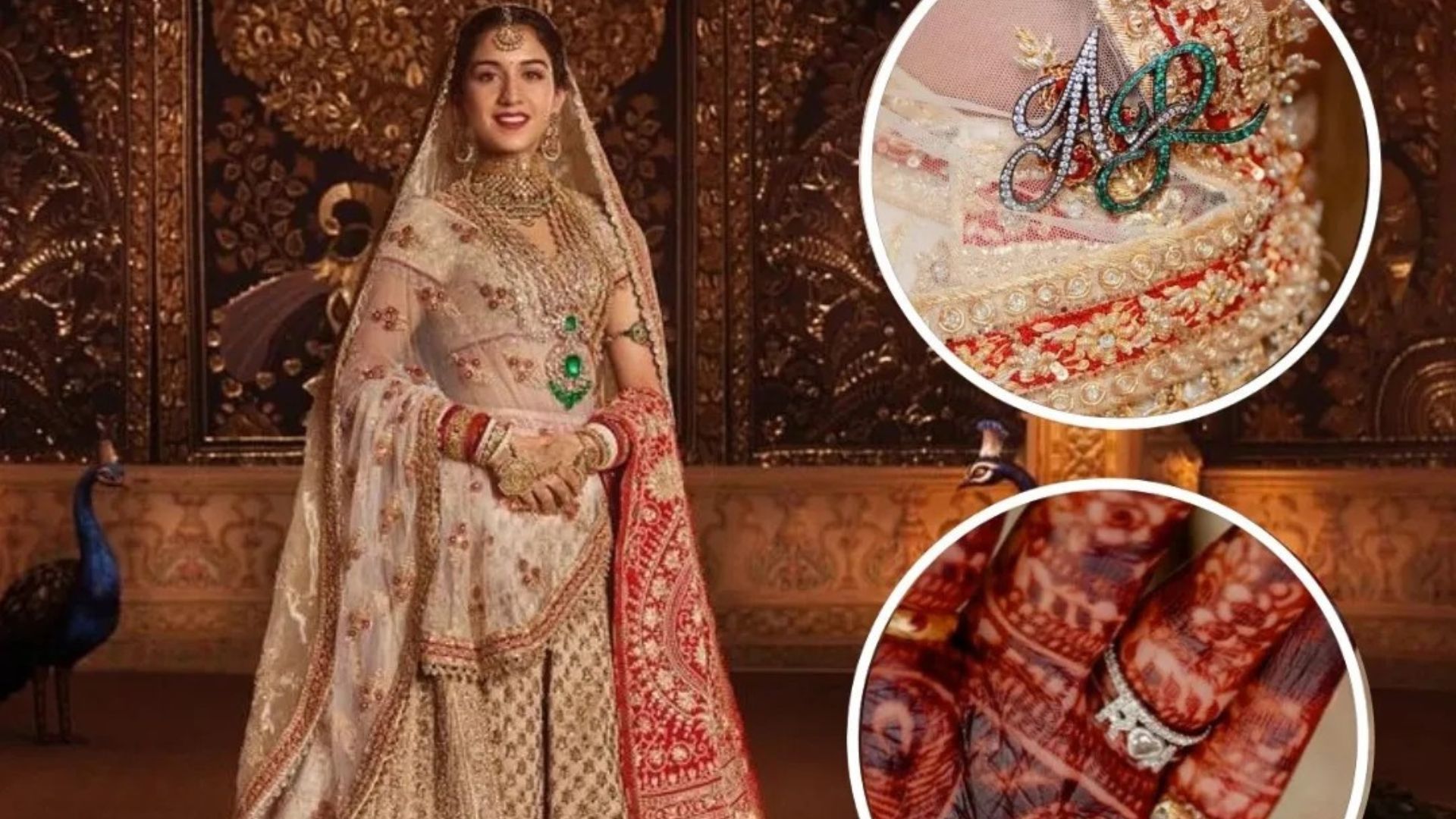 Perfect Personal Touch: Radhika’s ‘AR’ Wedding Dress And Ring | See Pics