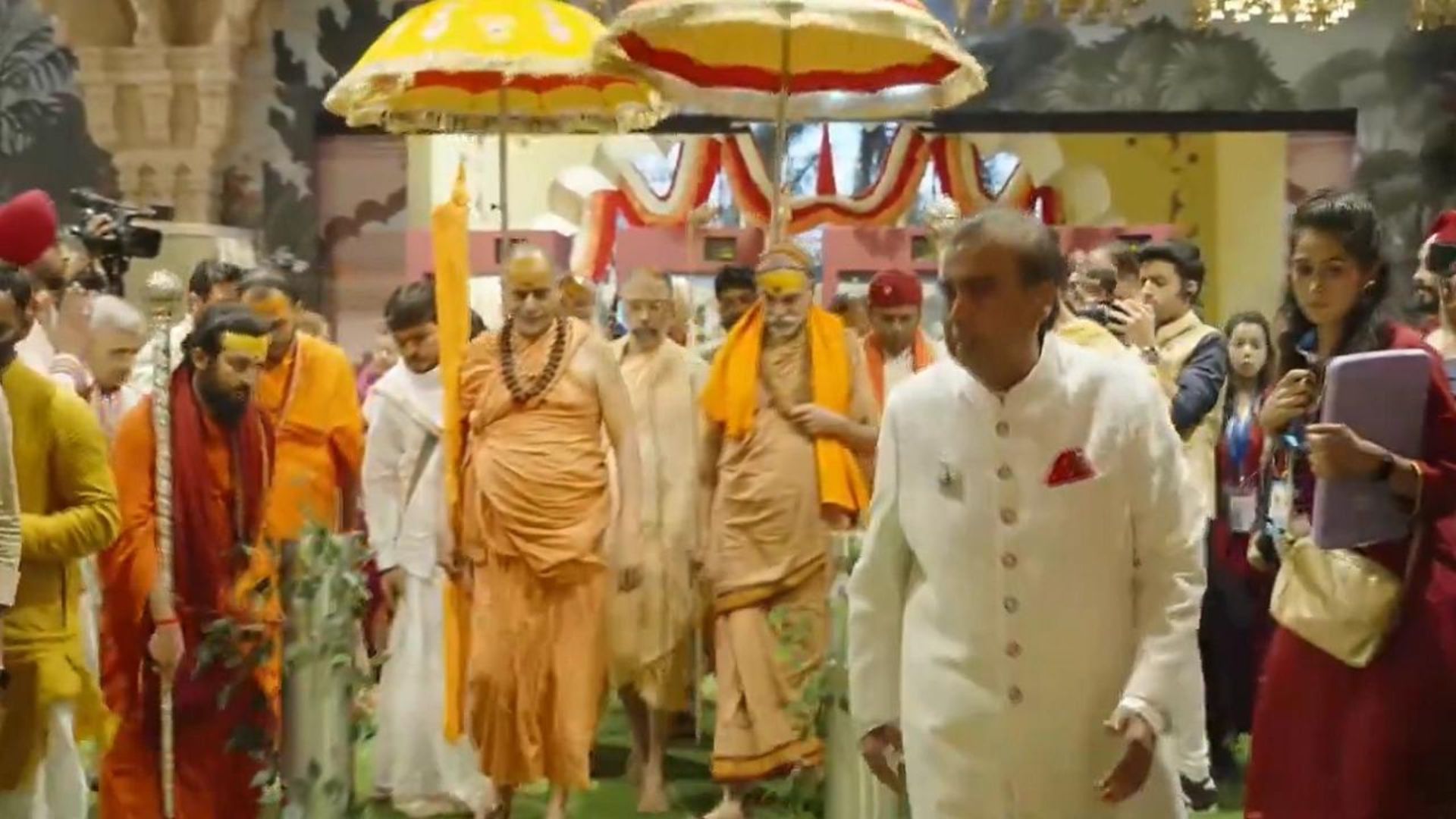 Shankaracharyas Bless Anant & Radhika Ambani At Shubh Ashirvaad Ceremony