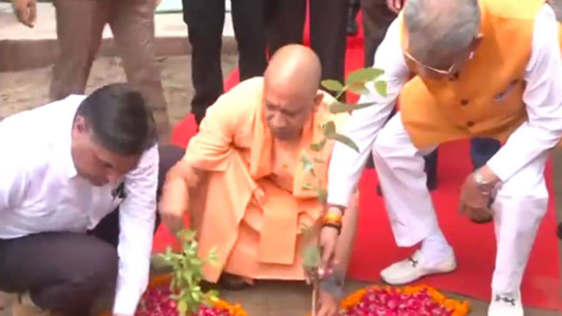 ‘Ek Ped Maa Ke Naam’: CM Yogi Plants Saplings At Official Residence