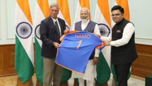 ‘Namo 1’ Jersey Presented To PM Modi By BCCI’s Jay Shah & Roger Binny