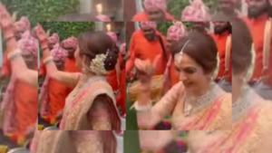 Nita Ambani Adds Spark To Anant Ambani’s Baraat With Dance And Dhol Players