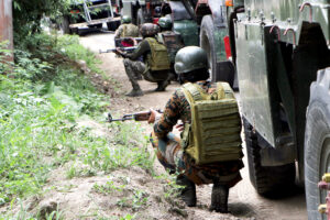 Six terrorists killed, two soldiers martyred in J&K