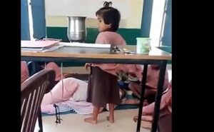 Teacher Caught Sleeping While Students Fan Her In Aligarh Classroom: Viral Video Sparks Outrage