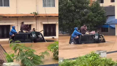 WATCH: Mahindra Bolero Cruises Through Floods in Kerela; Rescues Victims - Viral Video