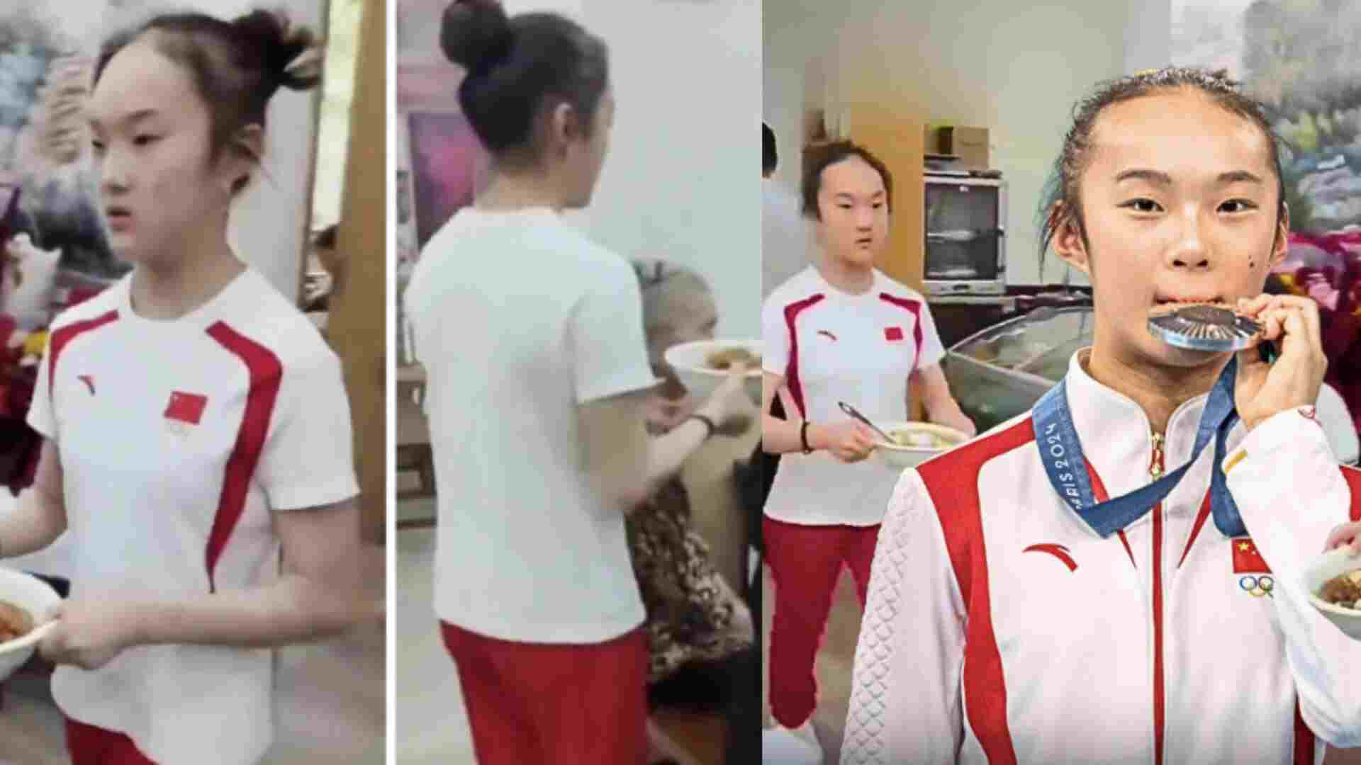 Chinese Gymnast Zhou Yaqin Returns To Help At Family Restaurant After winning Medal At Paris Olympics