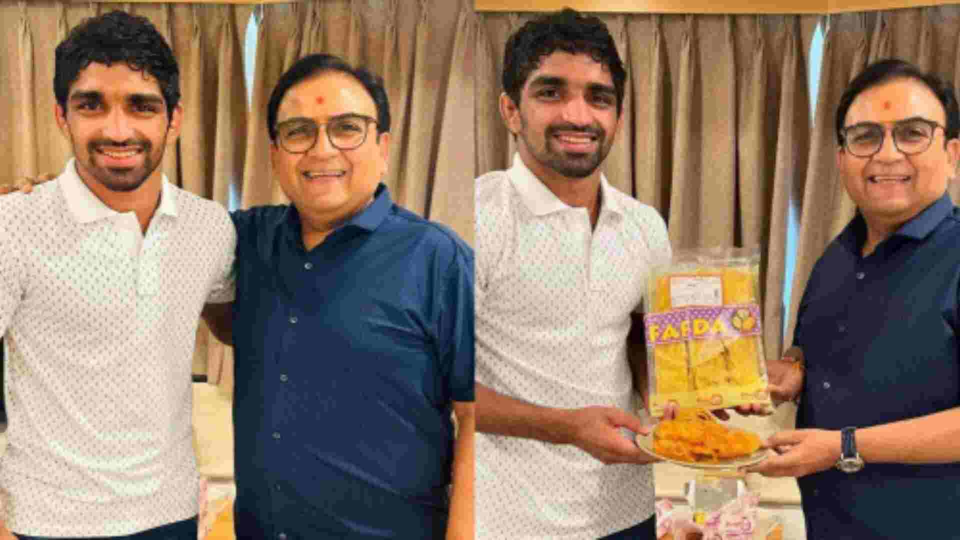 TMKOC’s Dilip Joshi Gifts Jalebi Fafda To Olympic Winner Aman Sehrawat