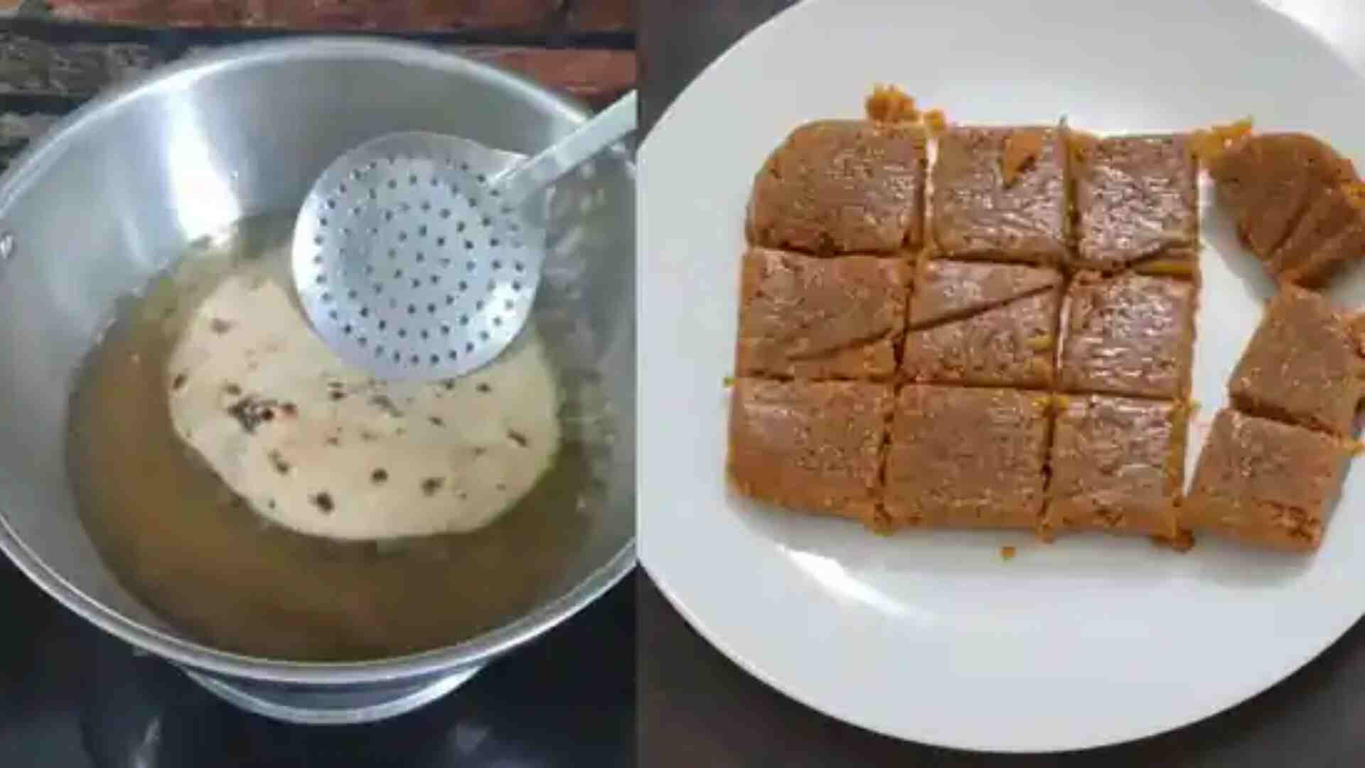 Milk Cake Barift from leftover Rotis