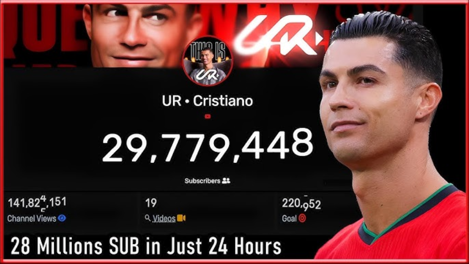 Ronaldo's ‘UR Cristiano’ Breaks YouTube Records: 50M Subscribers