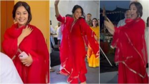 Watch: Shehnaaz Gill’s Energetic Dance In Red Anarkali At Dahi Handi Celebrations