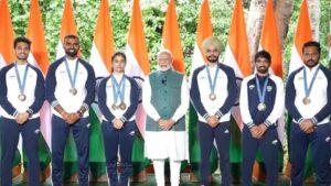 PM Modi honored to host Indian Olympians from Paris