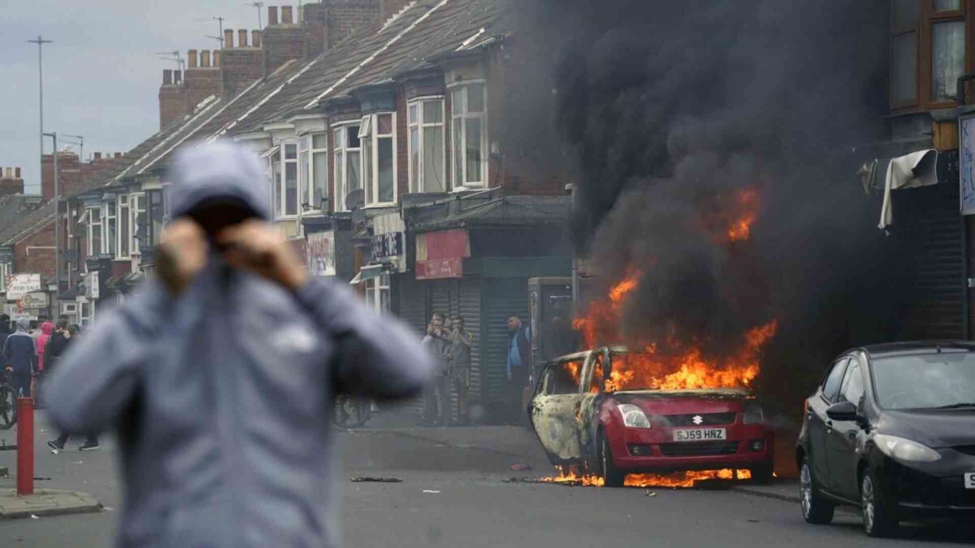 Hotels Housing Asylum Seekers Attacked By Rioters In Northern England