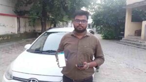 Watch: UP Journalist Fined For Not Wearing Helmet In Car