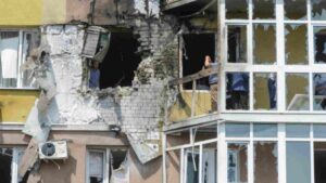 Watch: Ukraine 9/11 Like Drone Attack Hits Russian Residential Building