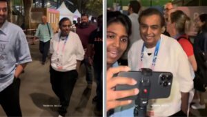 Mukesh Ambani Takes Selfies with Fans After Olympics Game