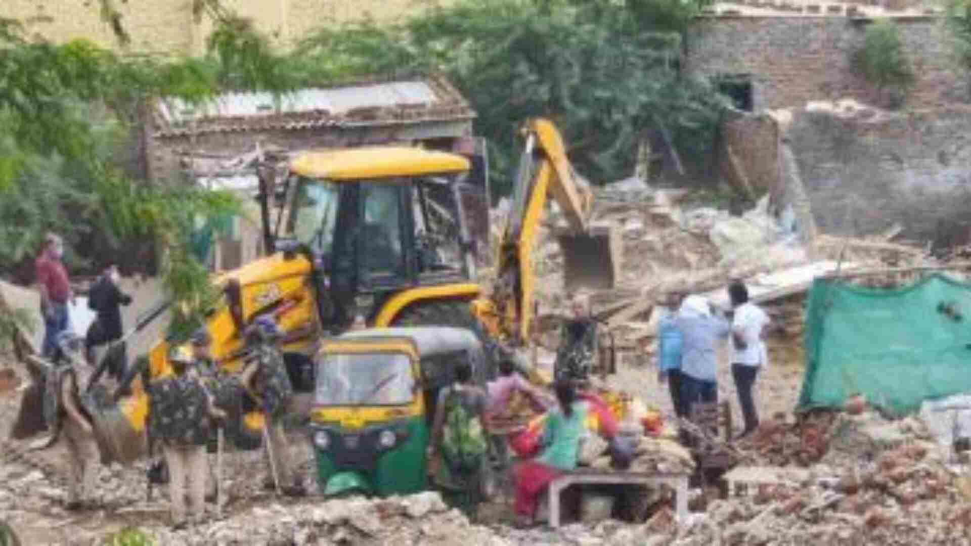 House Collapse In Jahangirpuri: 4 Rescued, Debris Removal In Progress