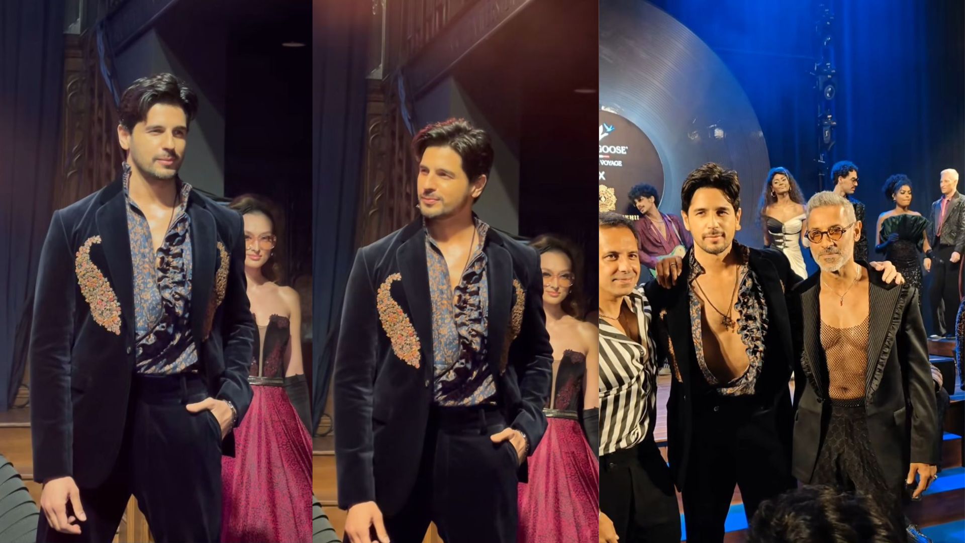 Sidharth Malhotra Revives Retro 70s Elegance at Shantnu & Nikhil’s Delhi Fashion Event