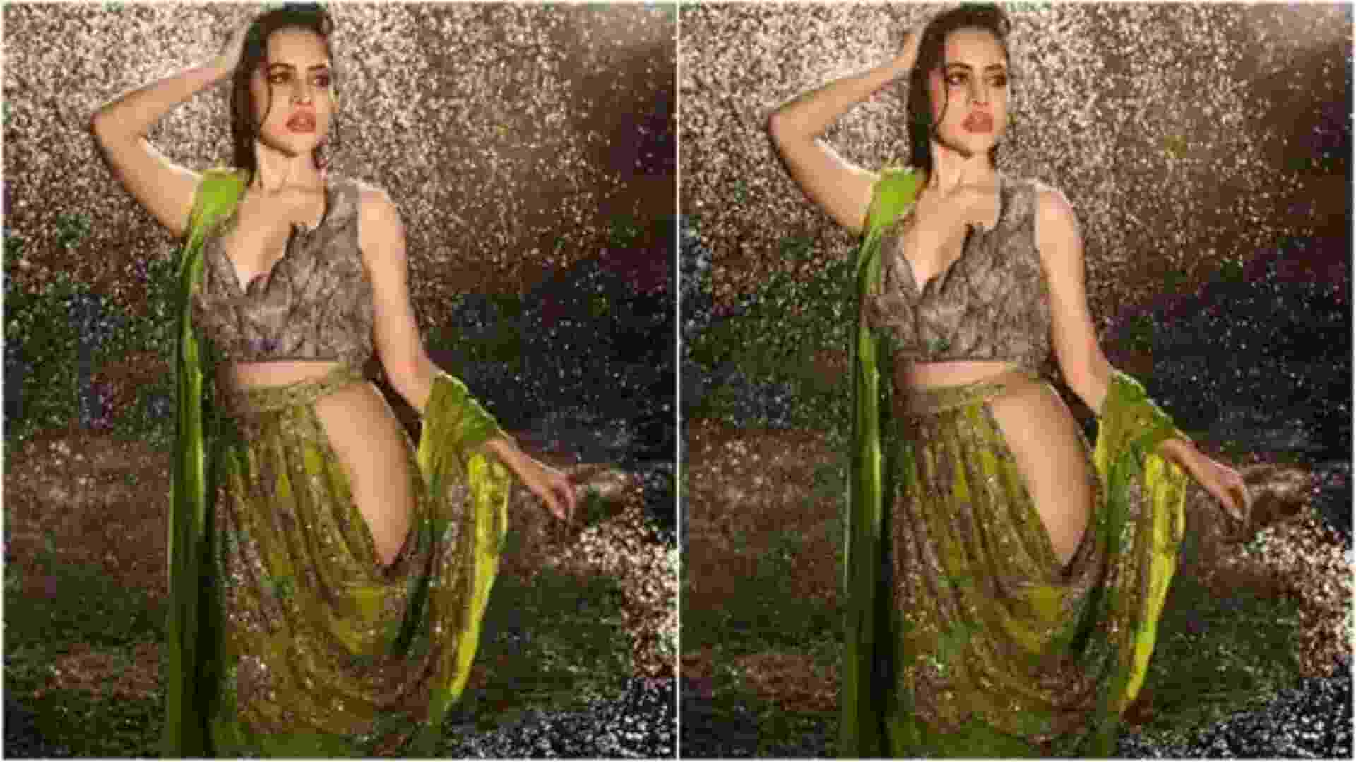 Uorfi Javed Redefines Ethnic Fashion In Abu Jani Sandeep Khosla’s Bold Hipster Saree