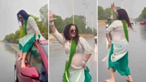 Woman Dances On Busy Road In Rain, Sparks Outrage Online | Watch