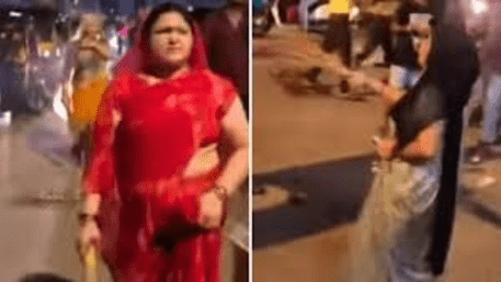 Mumbai Women Beats Up Alcoholics On The Streets With Brooms | Viral Video