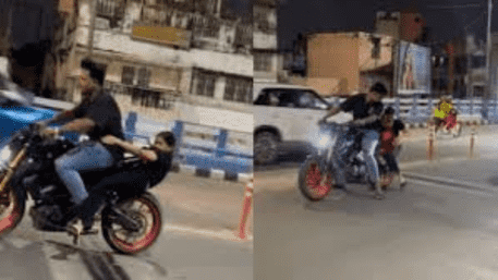 Viral Video: Woman’s Painful Experience After Motorcycle Stunt Goes Wrong