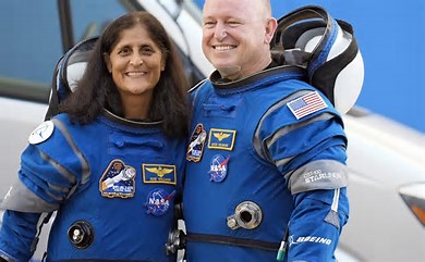 astronauts Sunita Williams and Butch Wilmore aboard the International Space Station