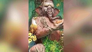 Watch: Eco-Friendly Ganesh Idol Made Of Tree Bark Installed In Surat’s Lal Darwaza Area