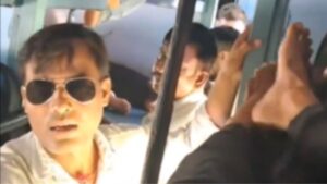 Man Without Ticket Demands Reserved Seat, Clashes With Passenger | Watch