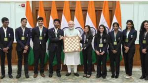 Watch: PM Modi Welcomes Chess Olympiad Champions At Delhi Residence