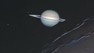 Watch: Astrophotographer Captures Stunning Video of Saturn Emerging from Behind Moon