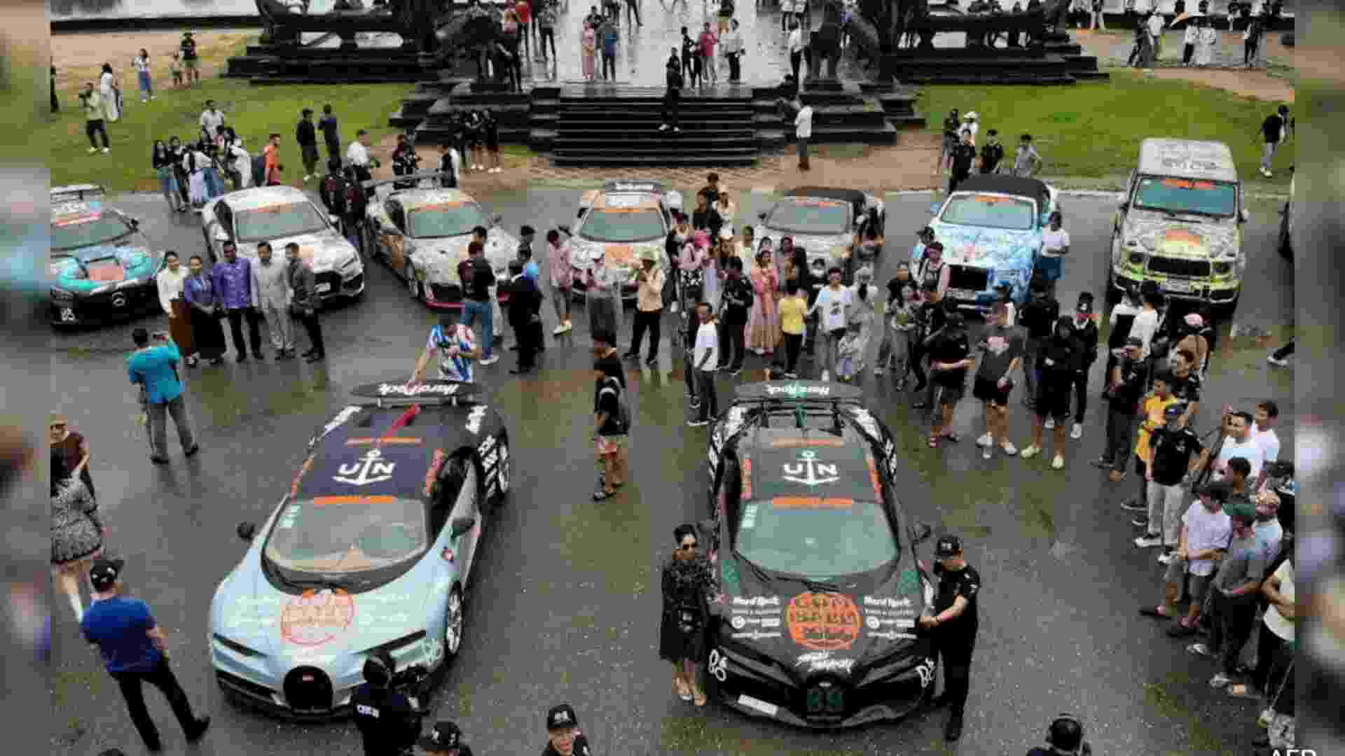 Tourists Amazed As Supercars Line Up At The World’s Largest Temple