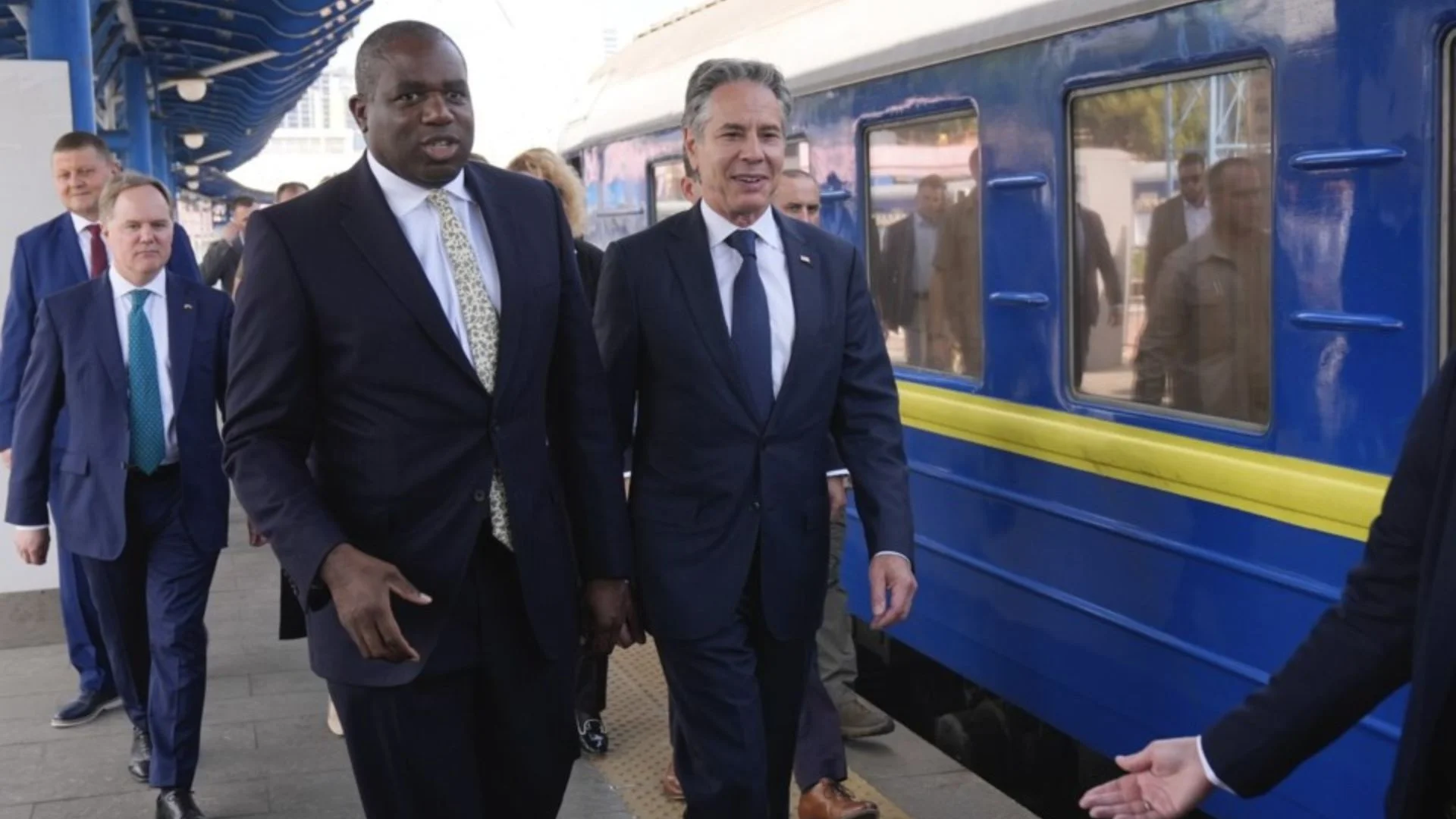 US Secretary Of State Blinken And UK Foreign Minister Lammy Arrives In Kyiv