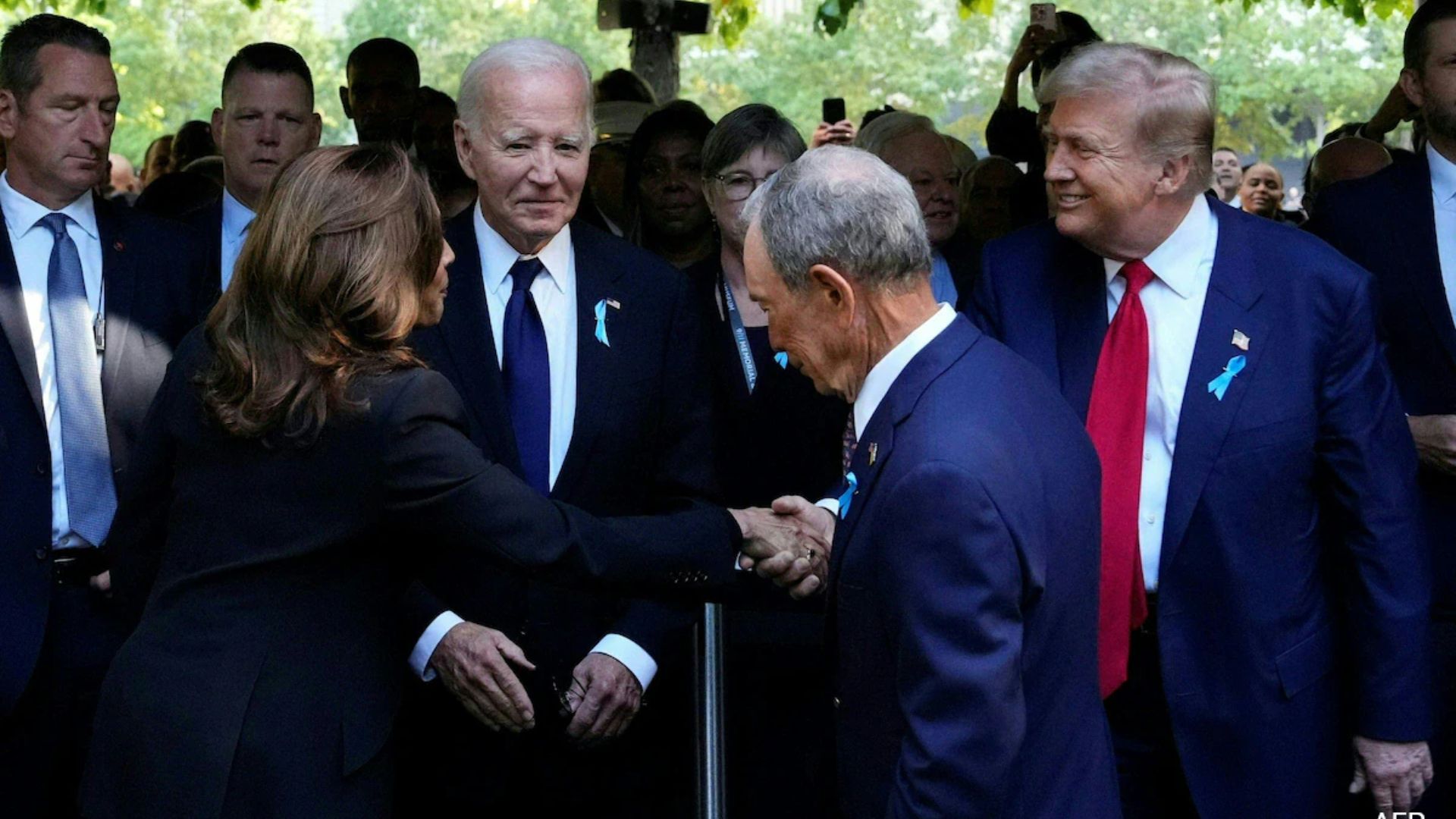 Kamala Harris and Donald Trump Shake Hands at 9/11 Memorial After Fiery Debate