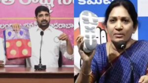 Congress Leader Hits Back at BRS’s Sexist Jab with Footwear Response