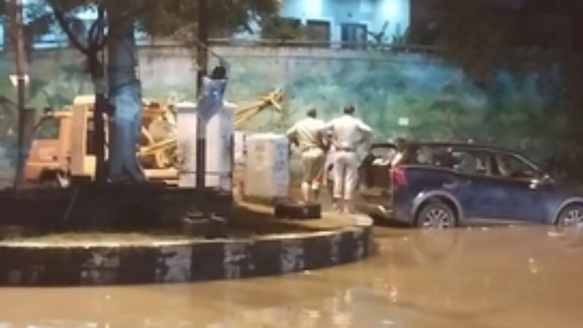 Two Bank Employees Drown After SUV Gets Trapped in Flooded Faridabad Underpass Amid Heavy Rainfall