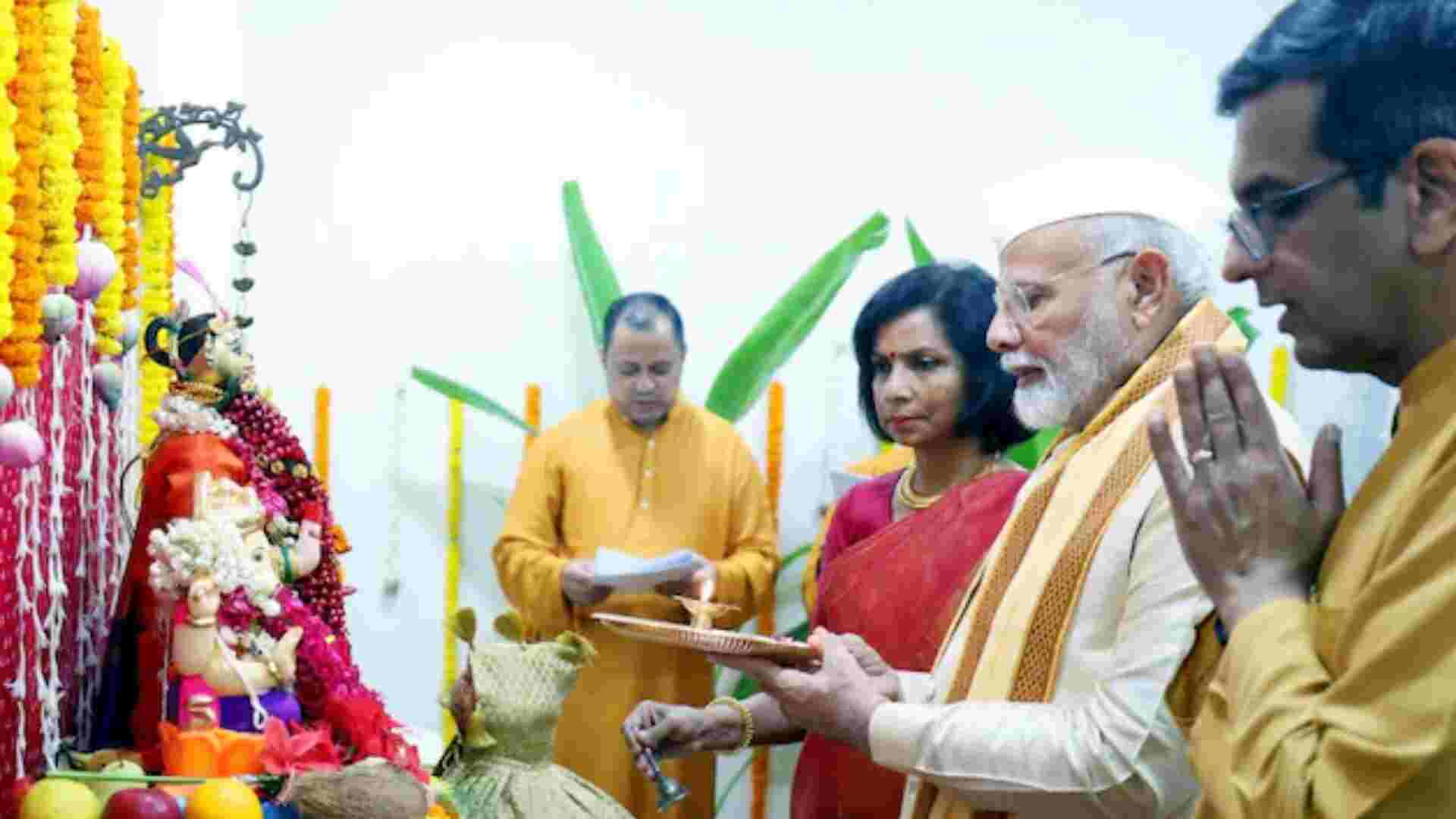 PM Modi’s Ganpati Puja Visit to CJI