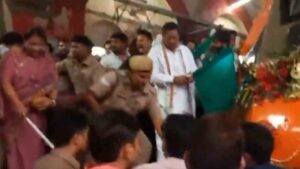 Watch: BJP MLA Falls on Tracks During Vande Bharat Train Flag-Off Ceremony