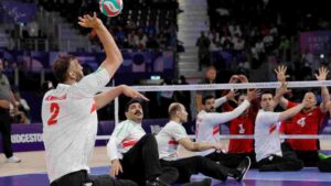 World’s Second-Tallest Man, Morteza Mehrzad Leads Iran to Sitting Volleyball Final