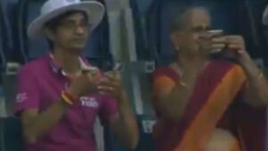 Watch: Elderly Woman Cheers for R. Ashwin with Cups in Hand